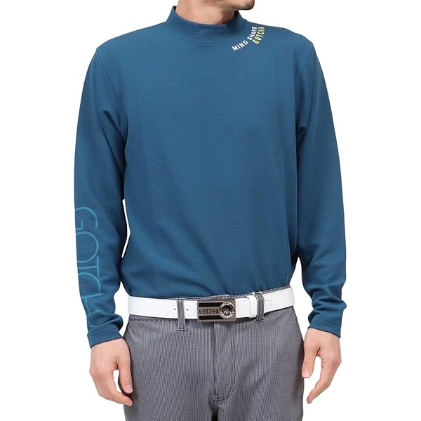 紺色L マルボンゴルフ モックネック トレーナー メンズシャツ トップス 長袖 紺色L マルボンゴルフ モックネック トレーナー メンズシャツ